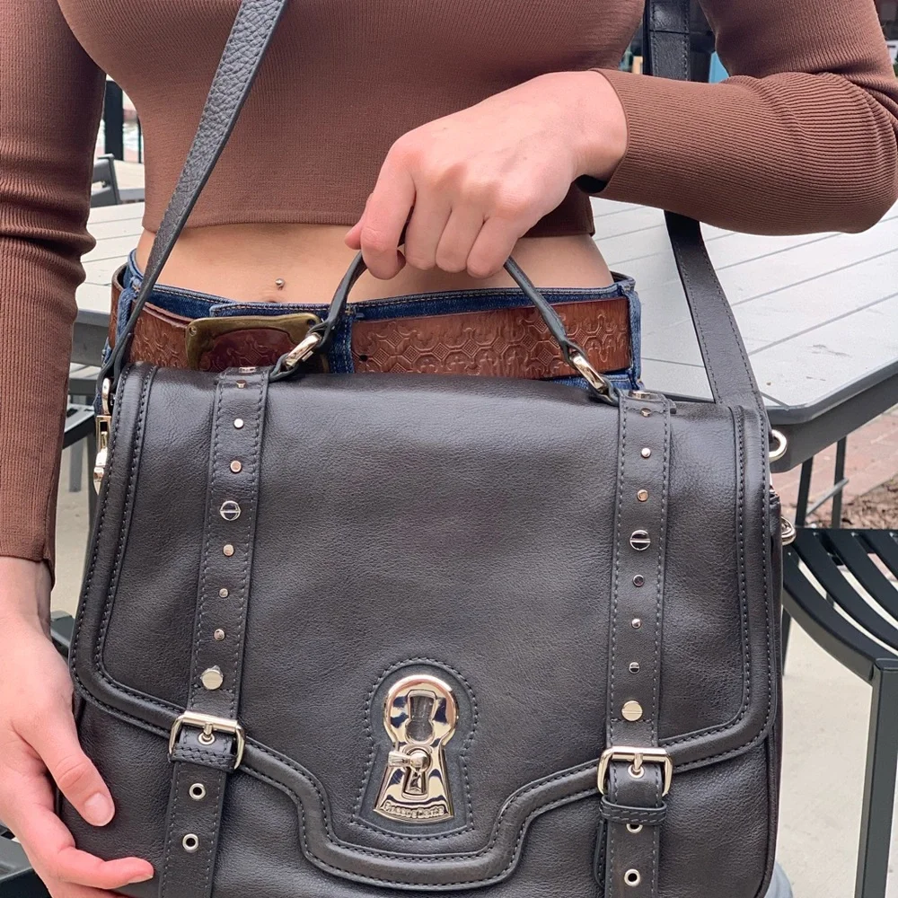 Laptop bag for women!!! NWT Messina Italian leather messenger bag/computer bag.